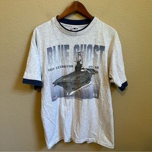 Vintage USS Lexington Blue Ghost T-Shirt
